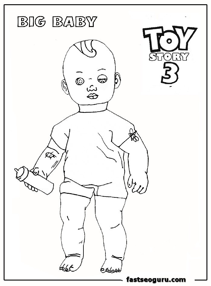 Big baby toy story 3 Printable Coloring Pages